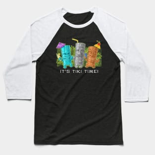 Tiki Time Mugs Baseball T-Shirt